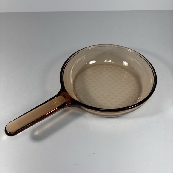 Corning Visions Other - Vision Corning 7" Waffle Bottom Skillet Fry Pan Amber Glass Pyrex